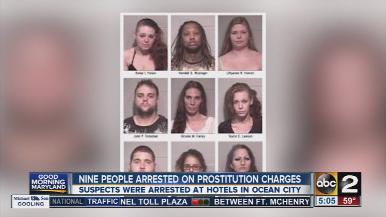 9 people arrested on human trafficking charges in Ocean City - YouTube
