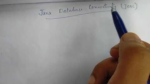 6) JDBC - Java DataBase Connectivity