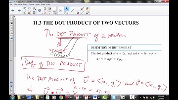 Calculus: D VECTOR VALUED FUNCTIONS 4: Parallel Vectors & Dot Product