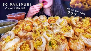 50 PANI PURI, GOLGAPPA EATING CHALLENGE | INDIAN STREET FOOD | ASMR MUKBANG (No Talking)