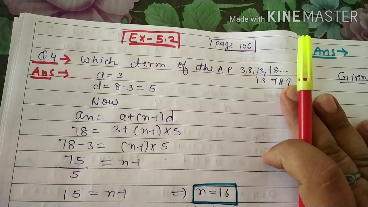 Maths class 10 (Arithmetic progression) part 2 - YouTube