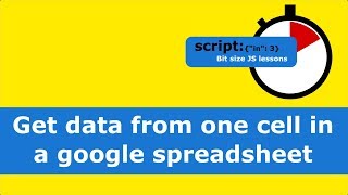 Get data from one cell in  a google spreadsheet