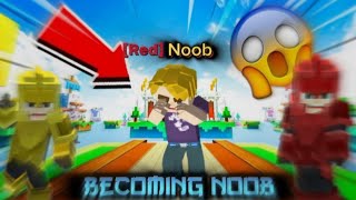 Lol 😂 Trolling Pro Players By Becoming Noob 🤣 In Bedwars #viral #blockmango