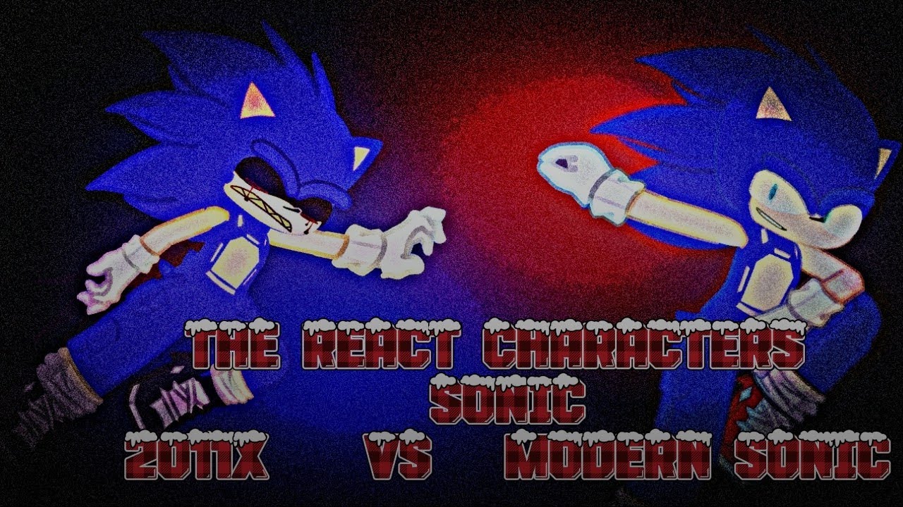 The react sonic character outcome memories modern sonic vs 2011x  reaction  gacha