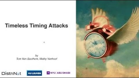 Timeless Timing Attacks