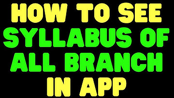 How to Find the SYLLABUS of ALL Branches |Namm Diploma App help Videos |Namm Diploma
