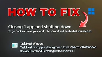 How to Fix Task Host Window Error - Task Host is stopping background tasks