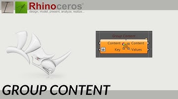 Group Content - Grasshopper 1 - Rhino 8 - Component explained - with examples