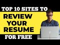 Top 10 Sites to review your resume for free