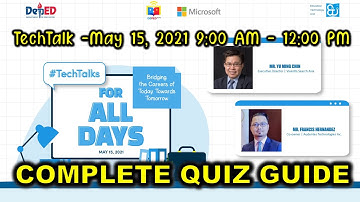 MITECHTALK WEBINAR May 15, 2021 AM SESSION  || COMPLETE QUIZ GUIDE AND ANSWERS