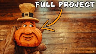 Fun Fall Pumpkin Wood Carving Project || Mr. B FULL PROJECT