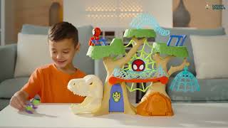 Hasbro Spidey I Super-Kumple - Domek Na Drzewie Baza Dino-Webs Figurka Akcji I Dinozaur F9477