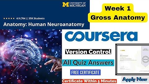 Coursera Neuro Anatomy CN gross structure || Learn Anatomy in one week || Question answers mcqs