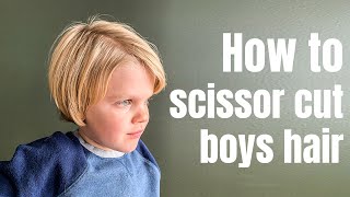 How to cut boys hair with scissors