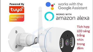 Camera thông minh Tuya Smart life tương thích google/Alexa, Dual light (LED trắng + LED hồng ngoại)