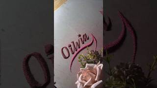 ❤️ Olivia name sand art  personalized sand writing request done #sandart #sandwriting #nameart #asmr