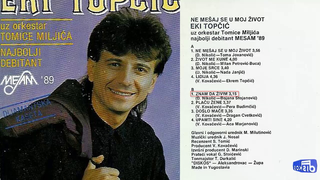 Eki Topcic - Znam da zivim - (Audio 1989)