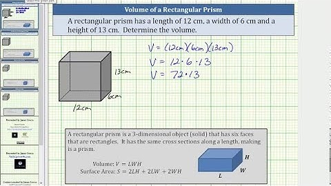 Determinar el volumen de un prisma rectangular (números enteros)