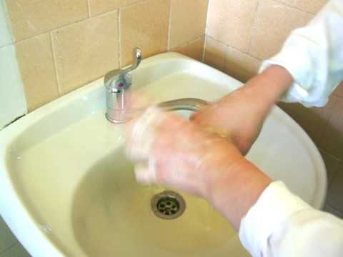 "Алгоритм обработки рук до и после манипуляций"