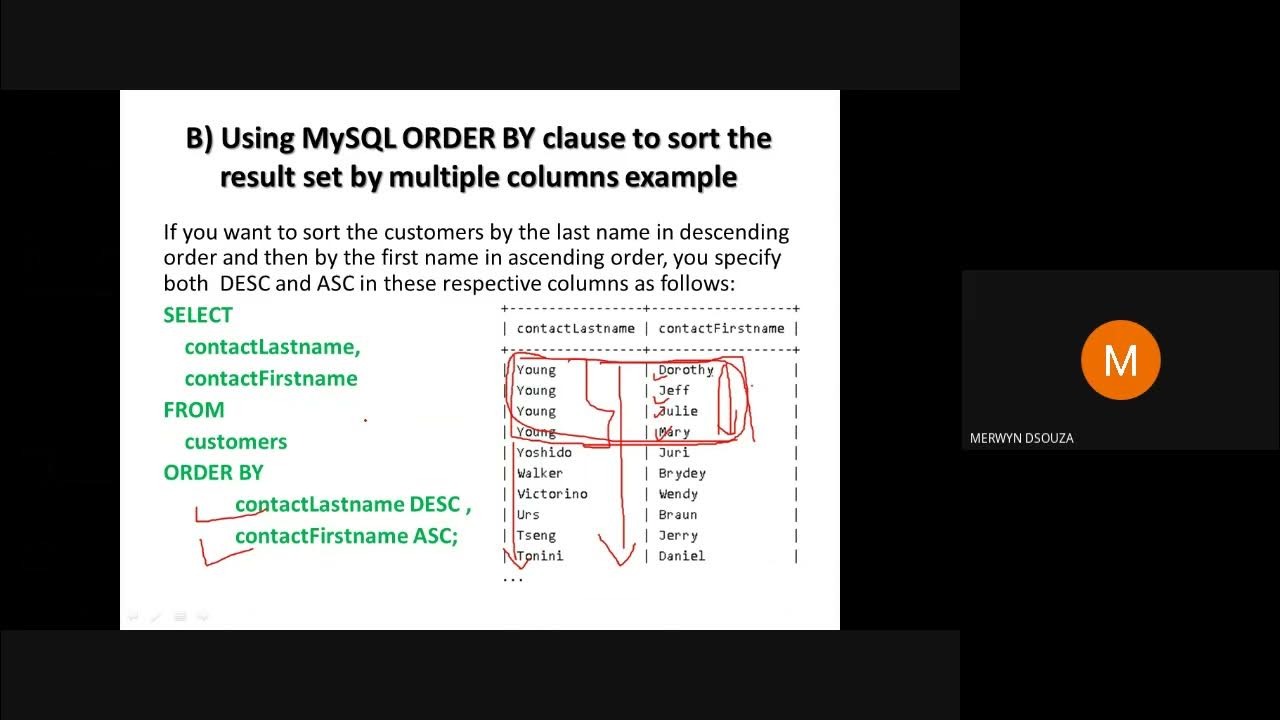 MySQL ORDER BY CLAUSE - YouTube