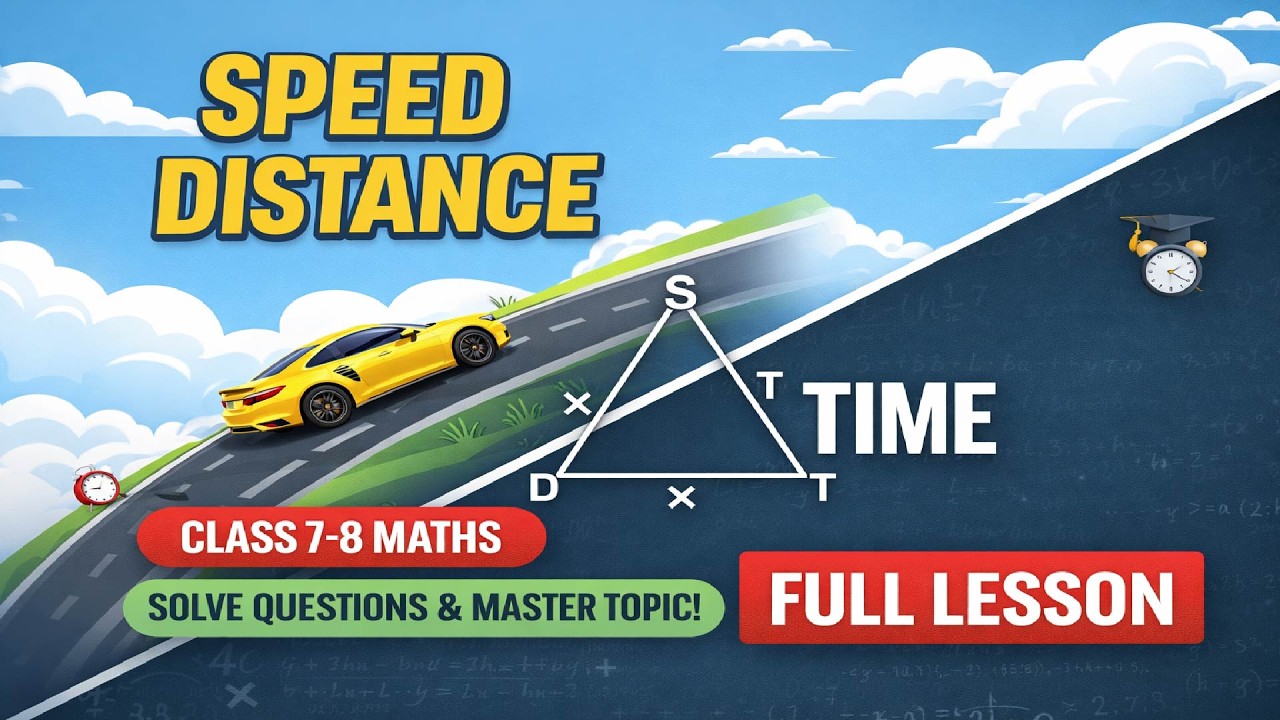 Speed, Distance and time for Class 7 & 8 | Solved Questions | Part 3