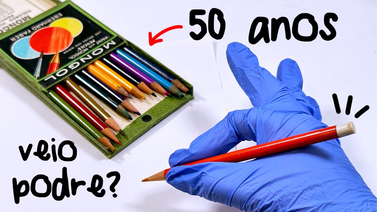 TESTANDO LÁPIS DE COR DE 50 ANOS - ELES AINDA FUNCIONAM?