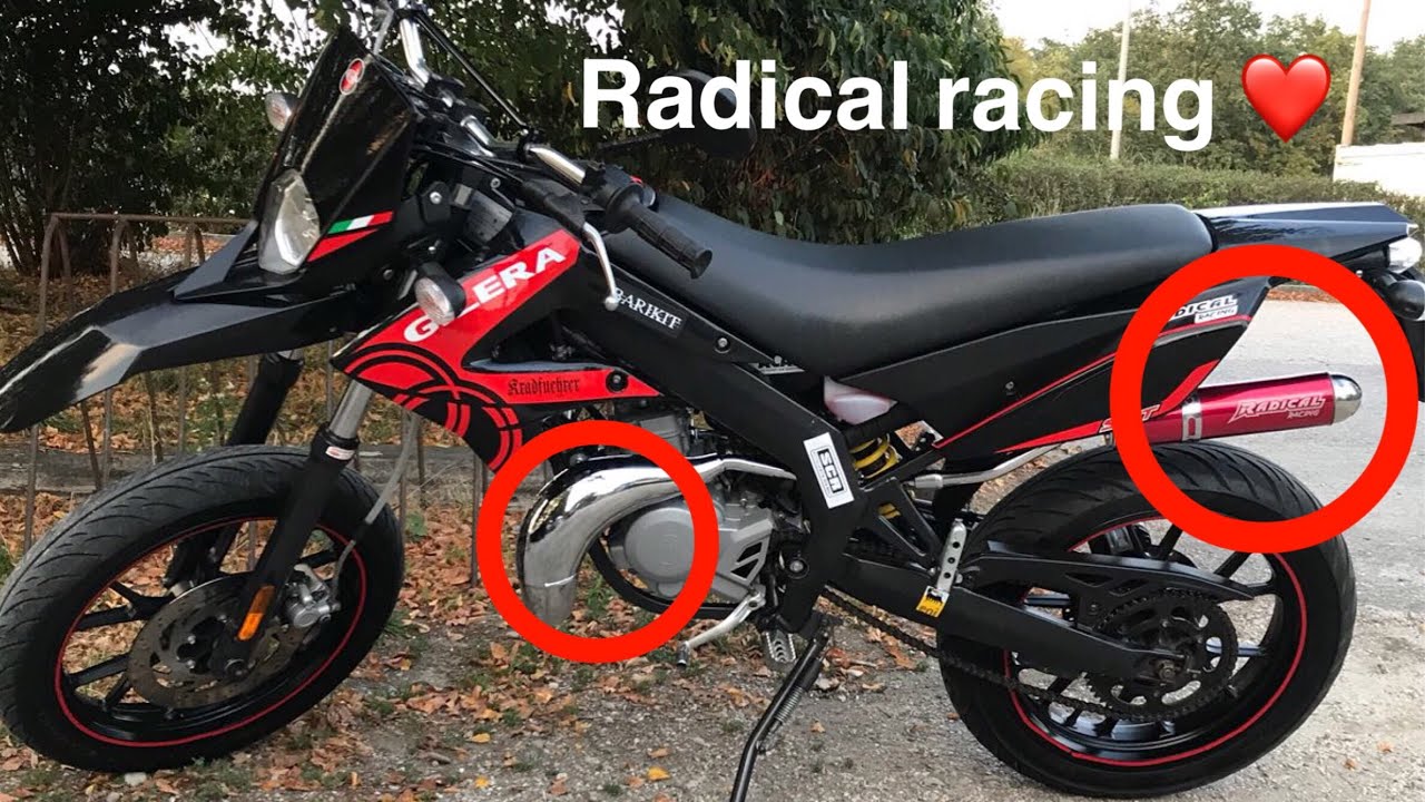 Auspuffanlage Radical Racing 80cc Carrera Derbi Senda, Gilera RCR/SMT ab  Bj. 00, Aprilia RX/SX ab Bj. 06