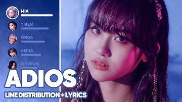 EVERGLOW - Adios (Line Distribution + Lyrics Color Coded) PATREON REQUESTED