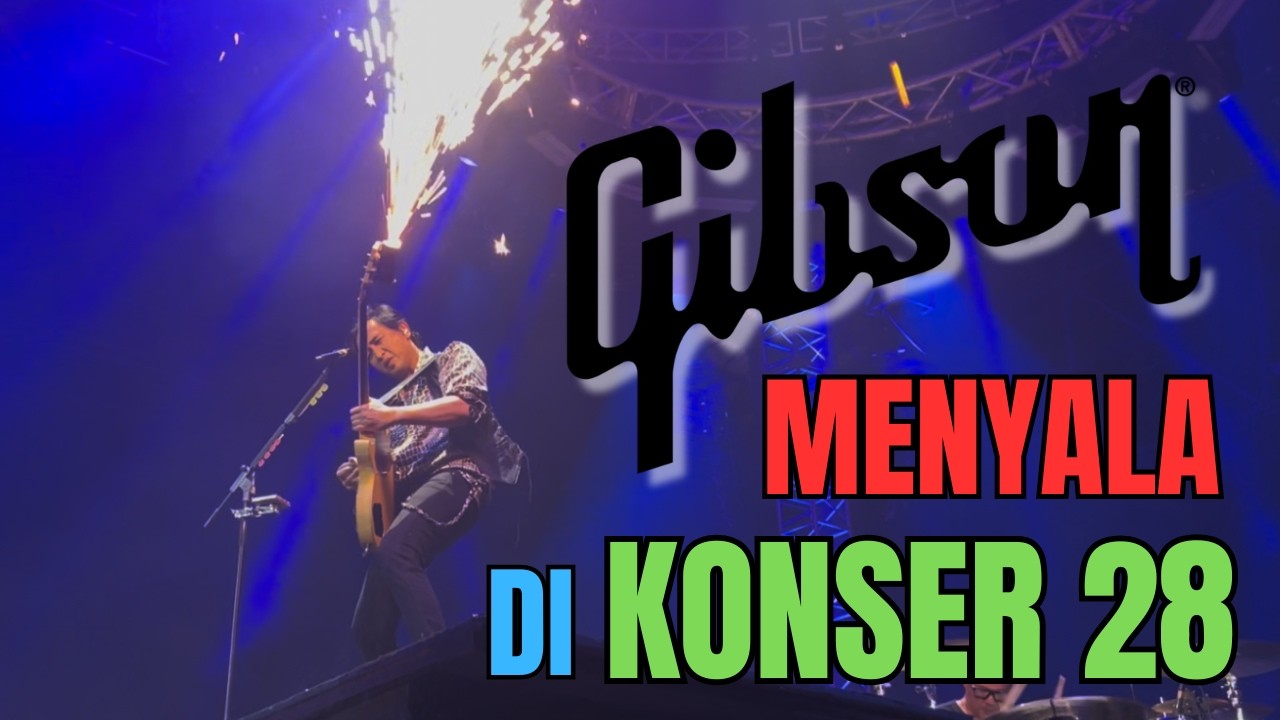 KOMPILASI AKSI PIYU DENGAN GITAR GIBSON-NYA DI KONSER 28 PADI REBORN