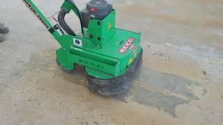 How to remove carpet glue from concrete.
