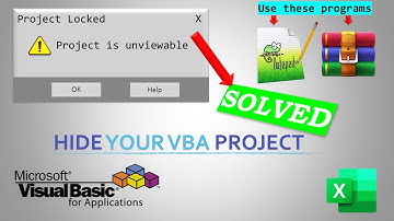 Protect your VBA Project|Project is Unviewable Error and Its Solution Without Using a Macro