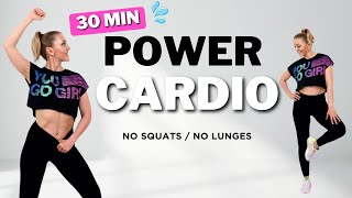 30 Min POWER CARDIO HIITBURN CALORIES @HOME WEIGHT LOSSNO SQUATS/NO LUNGESNO JUMPING