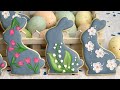 WET ON WET ROYAL ICING FLOWER BUNNY COOKIES