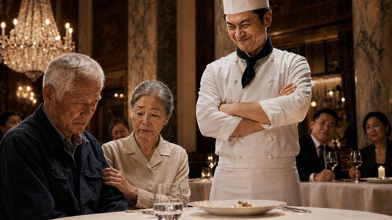 「お会計、大丈夫ですか？」三つ星レストランで質素な老夫婦を笑った料理長。「もう卸しません」だが老人の言葉に凍りついた——。