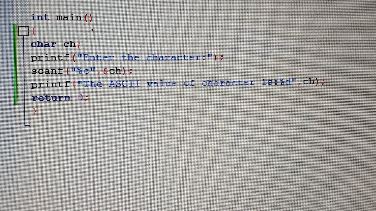 # 8. C program to find ASCII value of character - YouTube