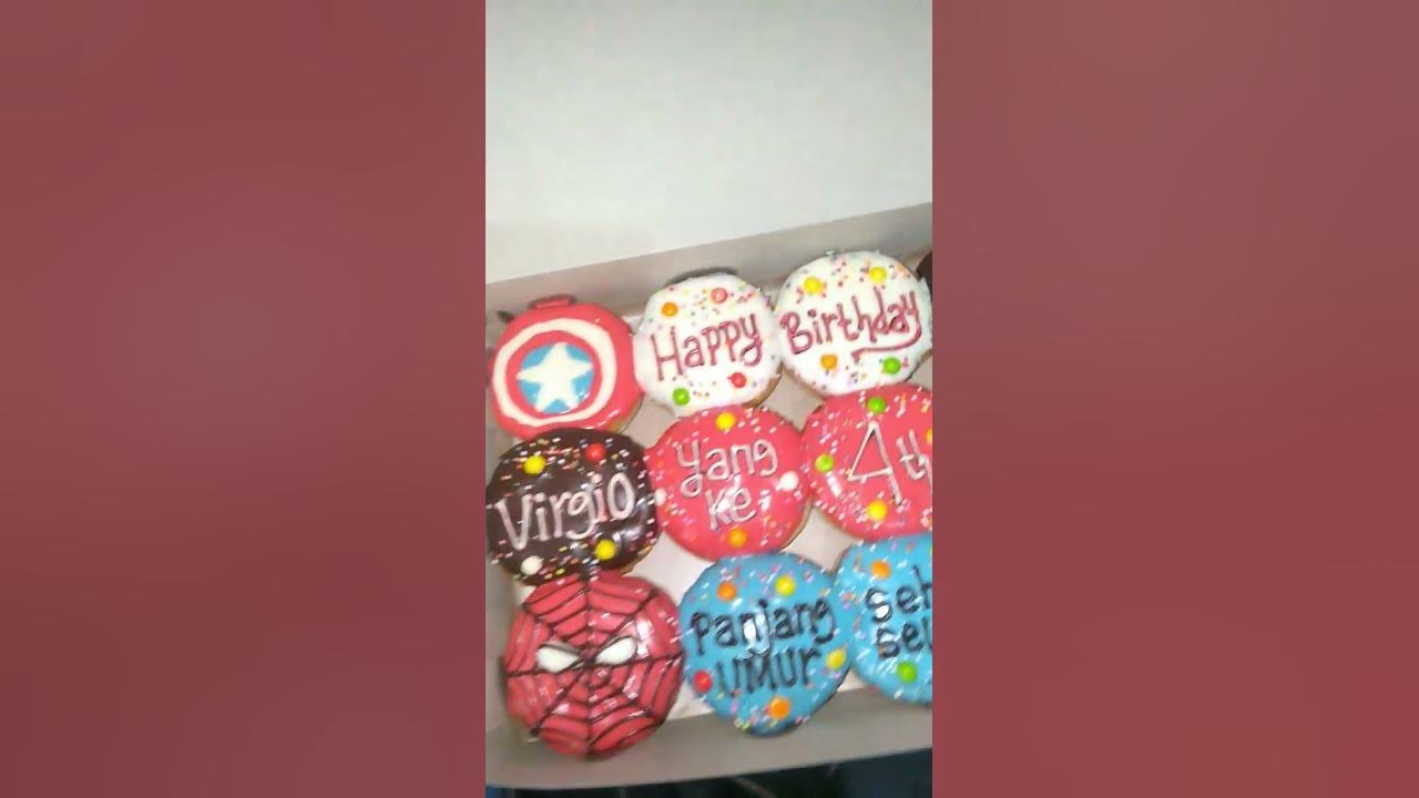 topingan donat karakter ulang tahun #shorts