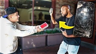 Breaking Strangers iPhone & Giving Them iPhone 11
