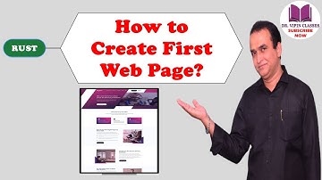 How to create web page in Rust | Rust Tutorial -51 | Dr Vipin Classes