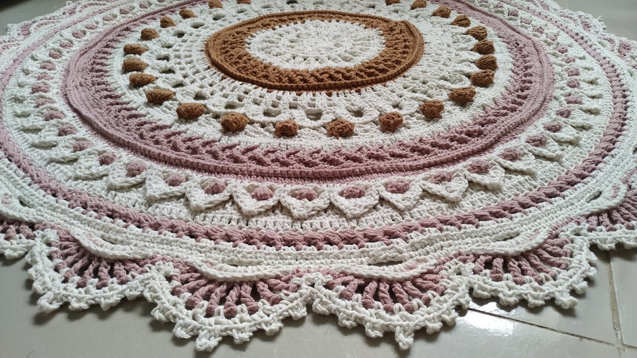 Tapete Em Crochê Russo Realeza - PASSO A PASSO | @CrochetariaOficial