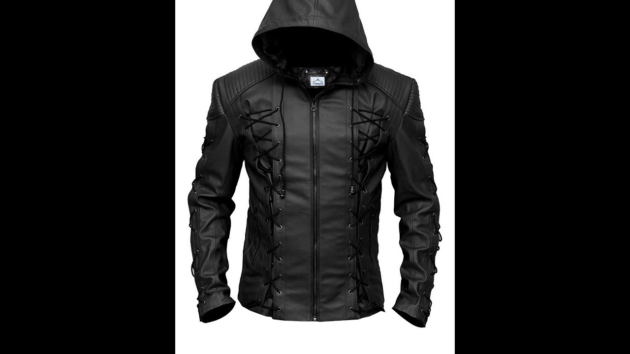 Stephen Amell Green Arrow Roy Mens Faux Leather Jackets - YouTube