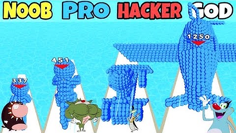 PixelBattle 3D Ep 6 NOOB vs PRO vs HACKER vs GOD Oggy And Jack Funny