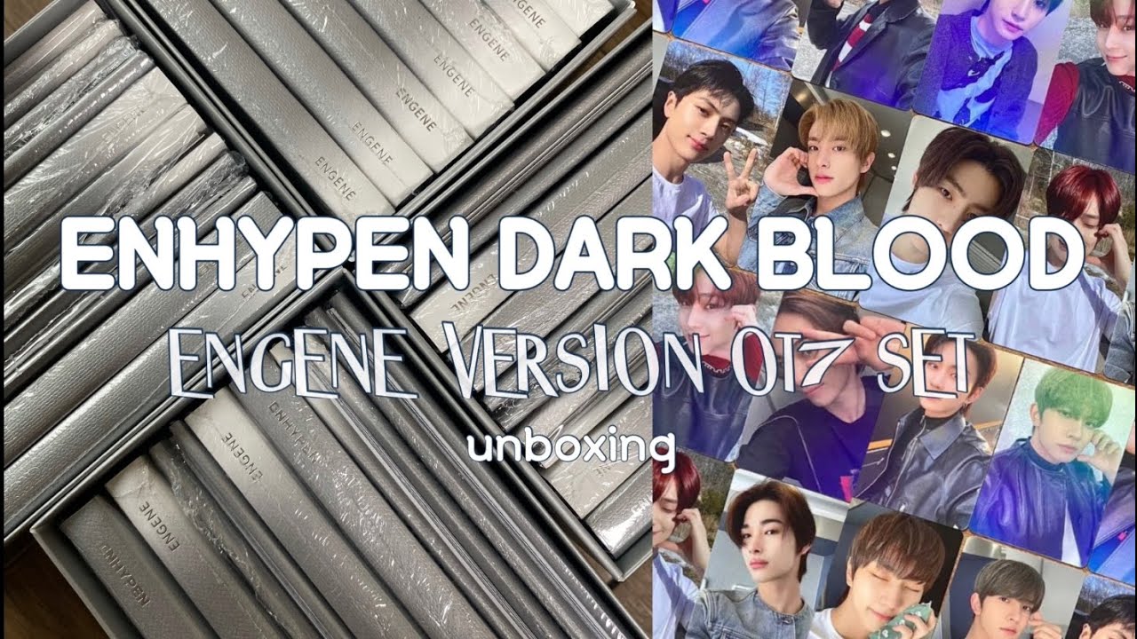 🩸 Enhypen Dark Blood Engene Version OT7 Set + Showcase Live POB unboxing
