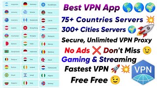 75+ Countries Servers 🌎🌏🌍 | Best VPN App | 300+ Cities Servers 💥 | Best Gaming & Streaming VPN App screenshot 2