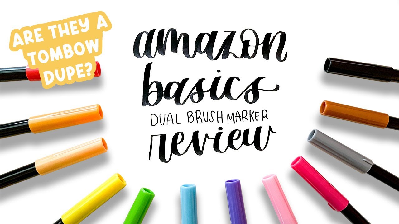 Basics Dual Brush Marker Review  Hand Lettering Marker Review (+  Swatches) 