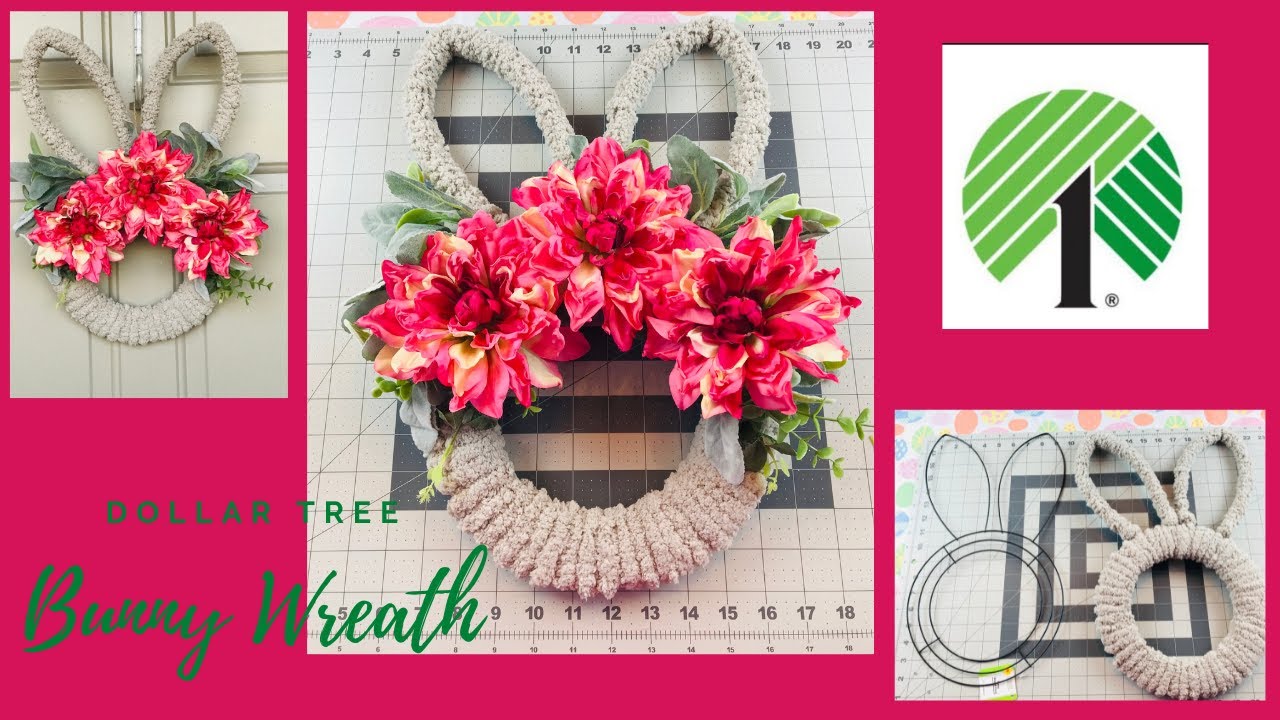 EASTER SPRING DOLLAR TREE YARN BUNNY WREATH DIY 🐇🌸🐇WALL DECOR HIGH END