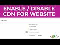 How to Enable / Disable CDN for Website using Hostinger