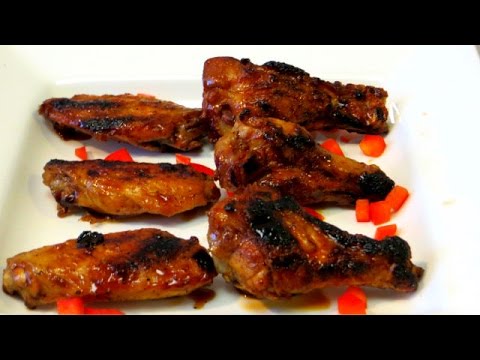 Caramel Sticky Wings - Asian Grilled Chicken Wing Recipe,