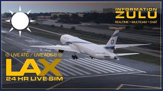✈️ LAX LIVE | Monday Aug 3 | Morning Arrivals | ADS-B + Real ATC | KLAX
