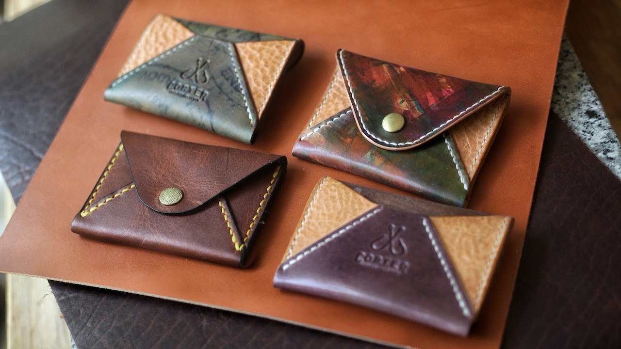 How to Make a Leather Envelope Wallet  Step-by-Step Leather Kit  Instructions 