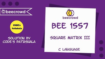 Beecrowd Problem 1557 - Square Matrix III solution( Bangla ) | C language